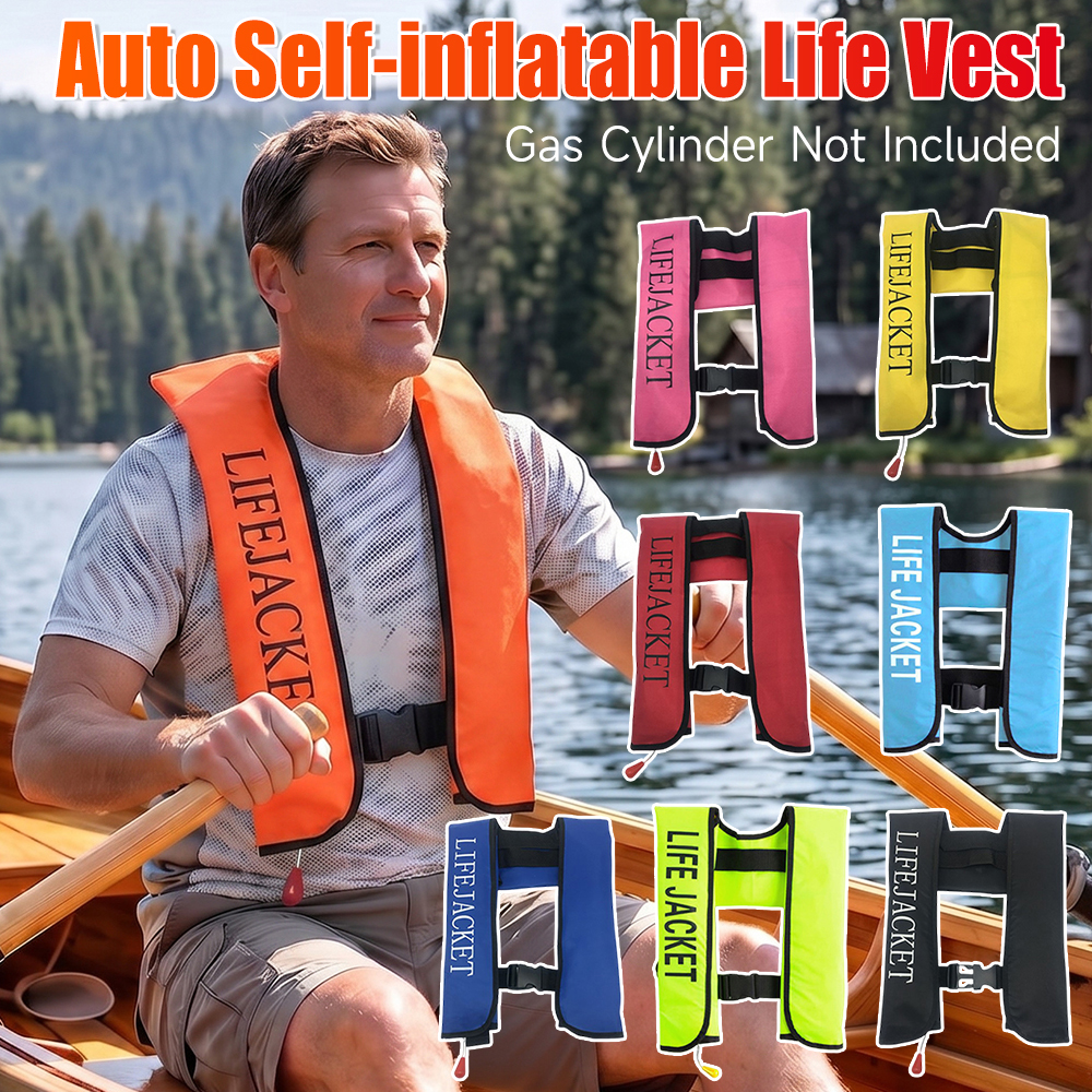 Fishing Vest - Yansıtıcı Şeritli ve Güvenlik Düdüklü Otomatik