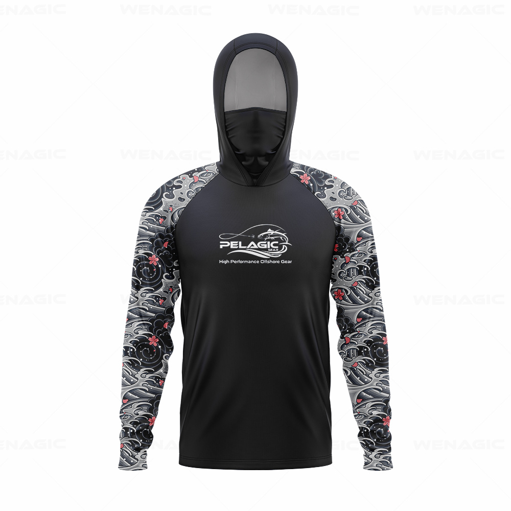 Fishing Hoodie - Pelagic dişli erkekler kaput balıkçılık gömlek