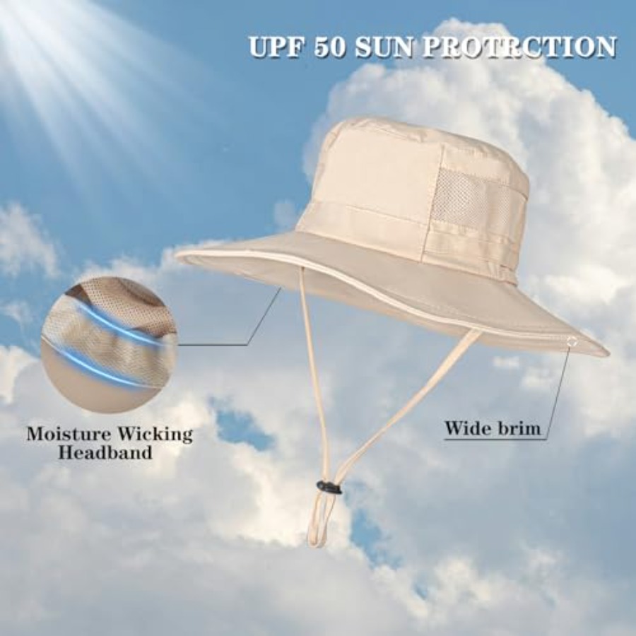Fishing Hat - Erkekler/Kadınlar için Güneş Şapkası, UPF 50+