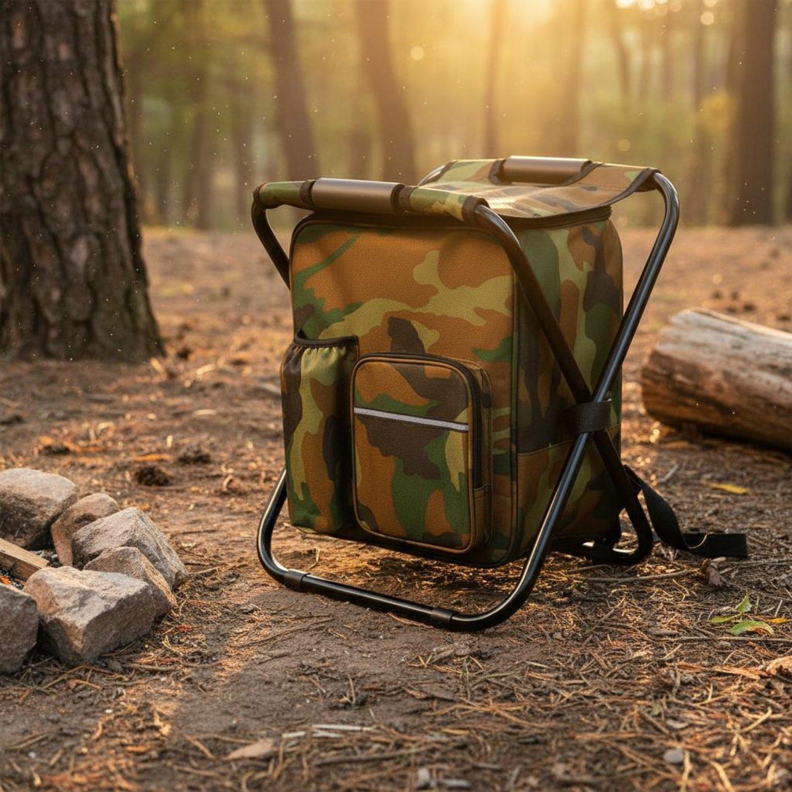 Fishing Backpack - Sırt Çantası Soğutucu Tabure Katlanabilir Tasarım