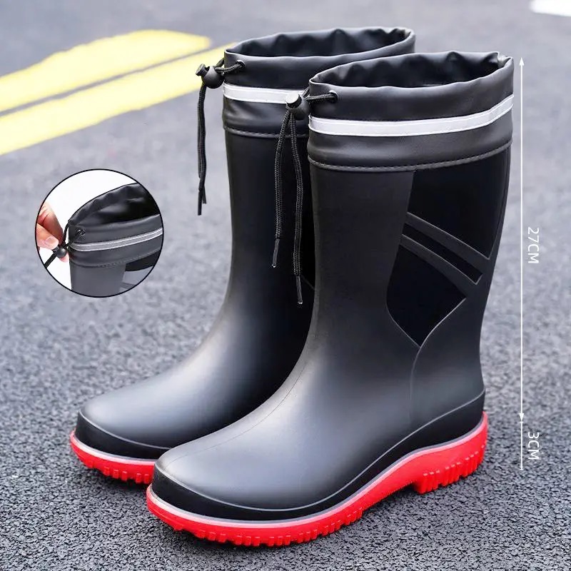 Fishing Boots - Moda erkek Orta Tüp Yağmur Botları