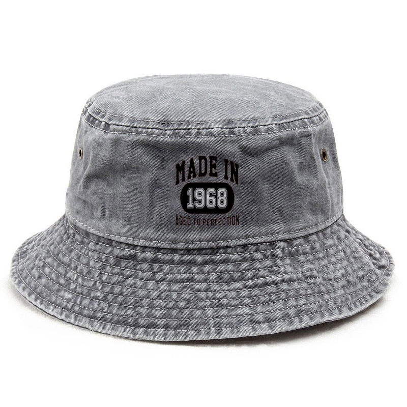 Fishing Hat - Özelleştirilebilir Pamuklu Yıkanmış Kova Şapka Vintage