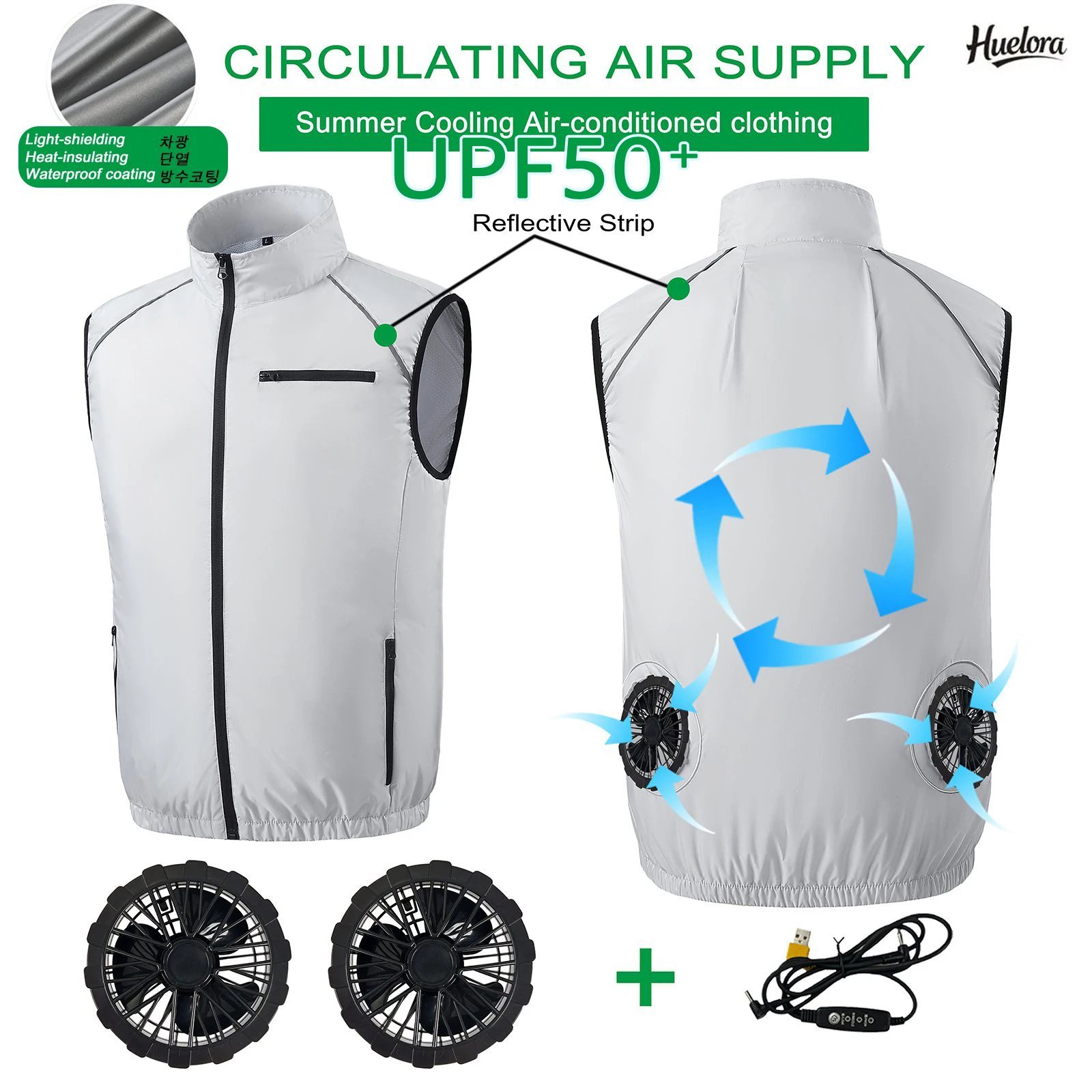 Fishing Vest - Yaz Serin Yelek Giyilebilir Soğutma Fanı