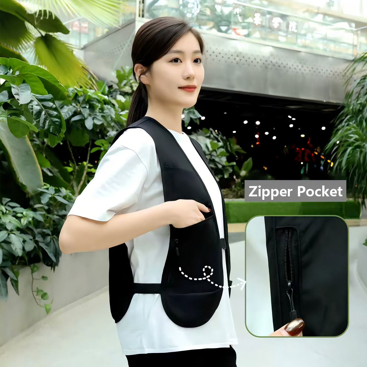 Fishing Vest - Fermuarlı Tip İş Yeleği Yazın Açık