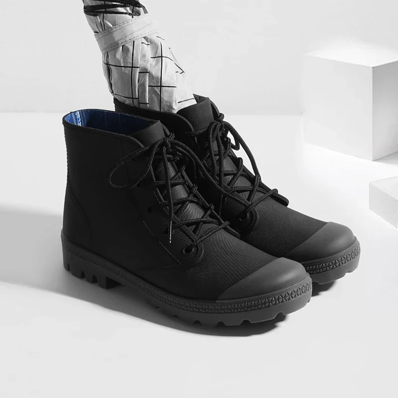 Fishing Boots - Kış erkekler yağmur çizmeleri dantel-up ayak