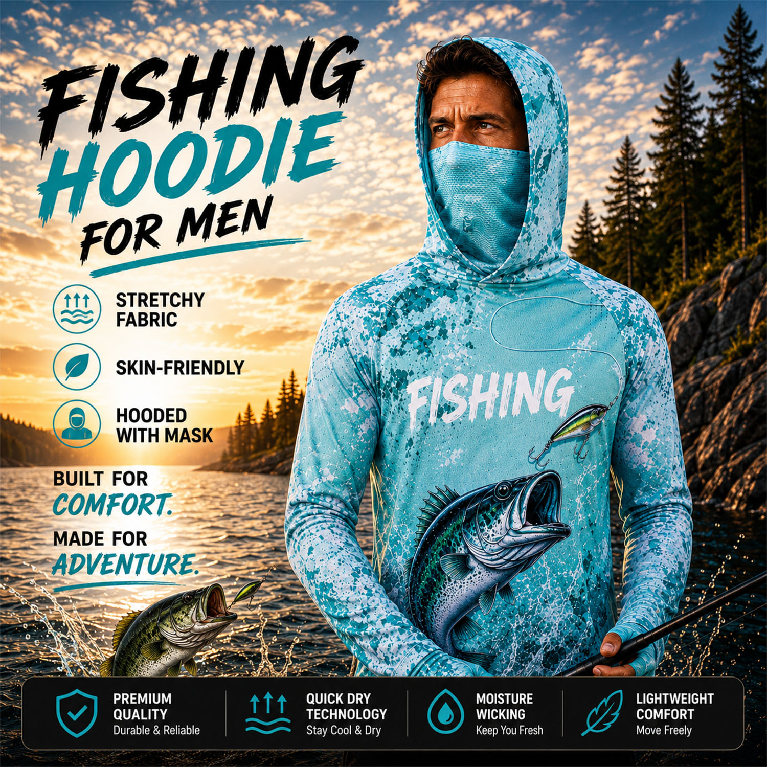 Balıkçılık için Jersey Tişörtl - Fishing Hoodie incelemesi ve fiyatı