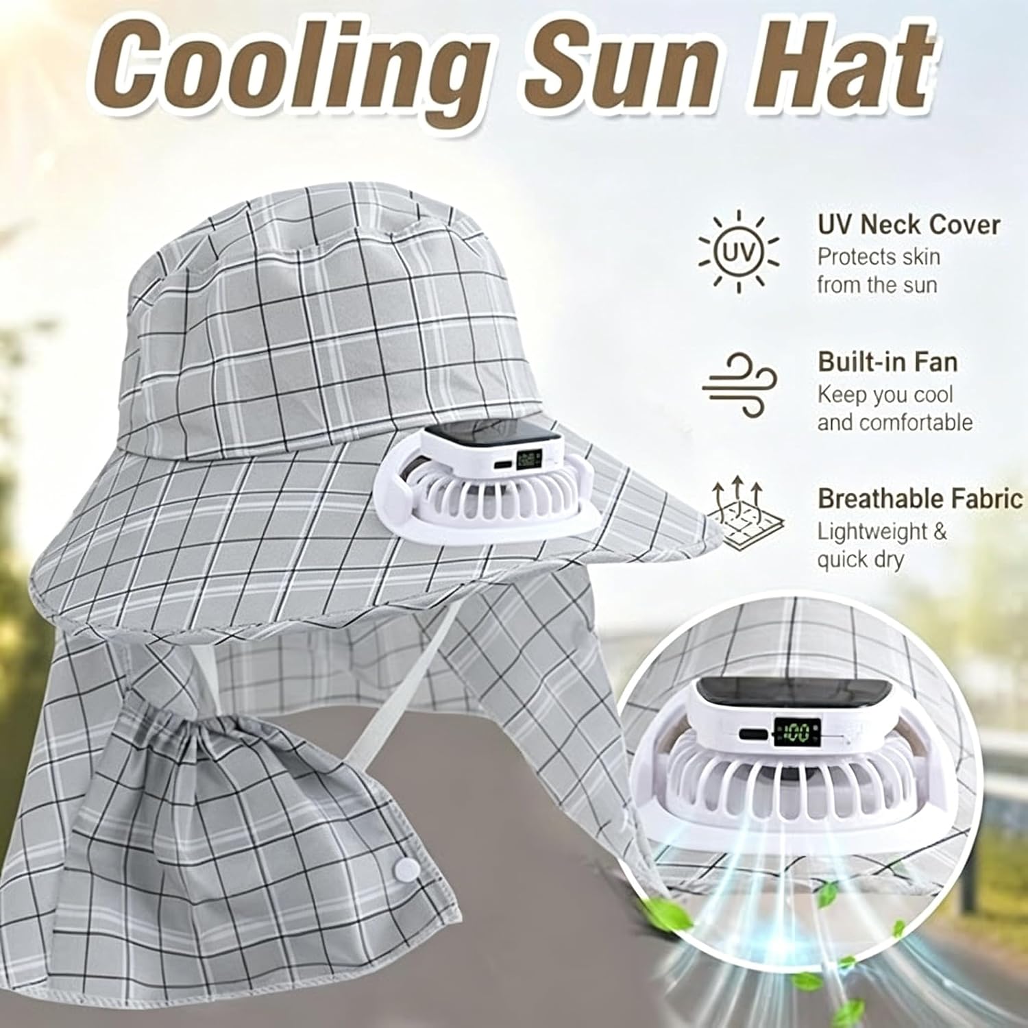 1 Adet Güneş Enerjili Boyun Ko - Fishing Hat incelemesi ve fiyatı