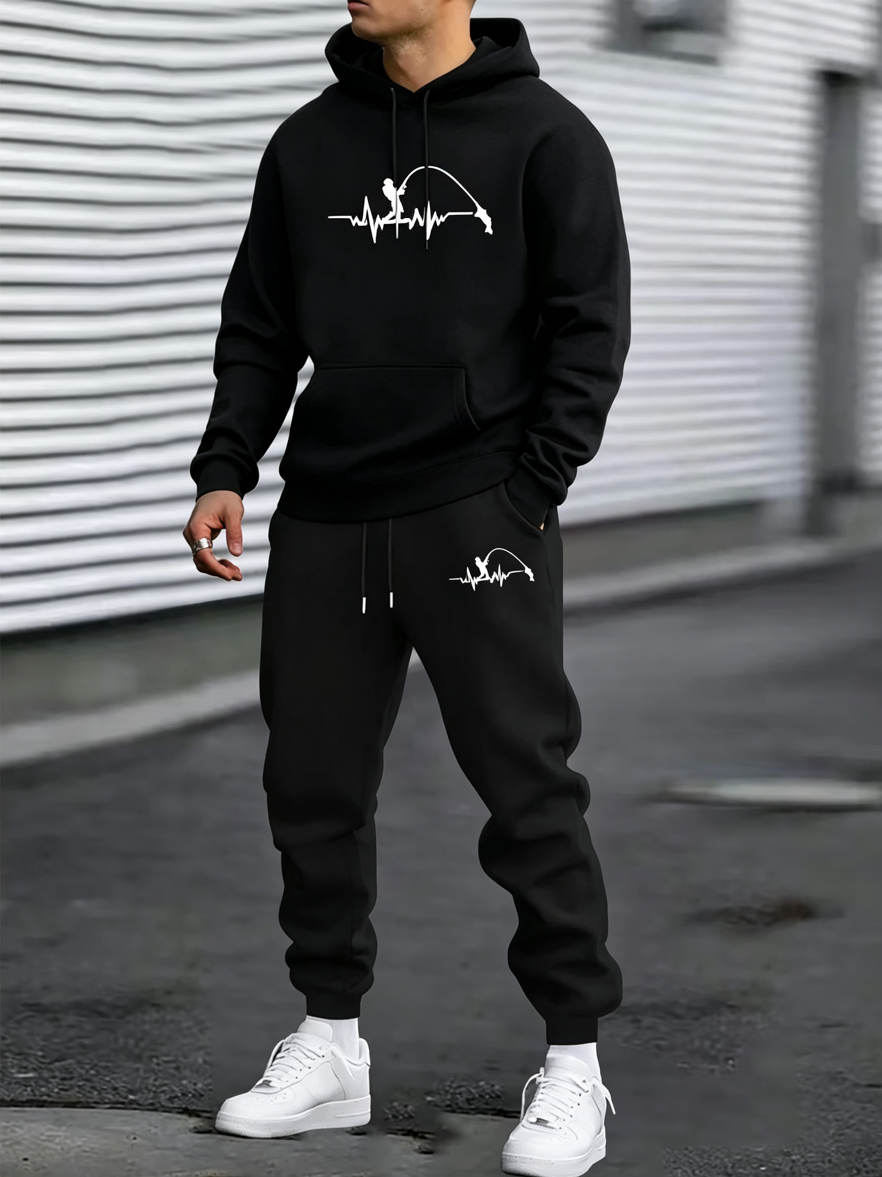 Erkek günlük spor kıyafeti - B - Fishing Hoodie incelemesi ve fiyatı