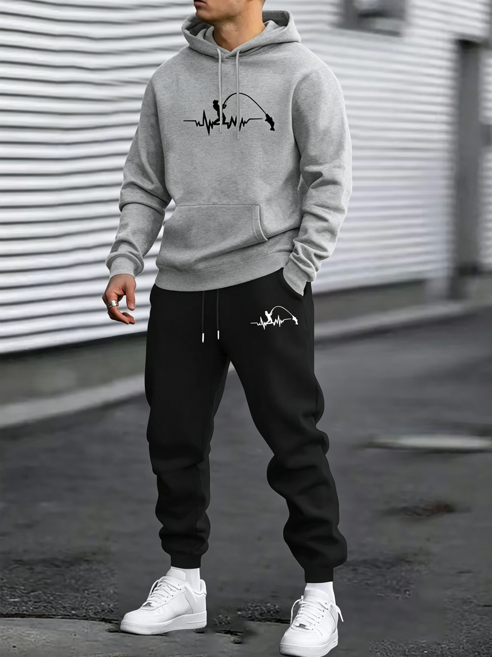 Erkek günlük spor kıyafeti - B - Fishing Hoodie incelemesi ve fiyatı