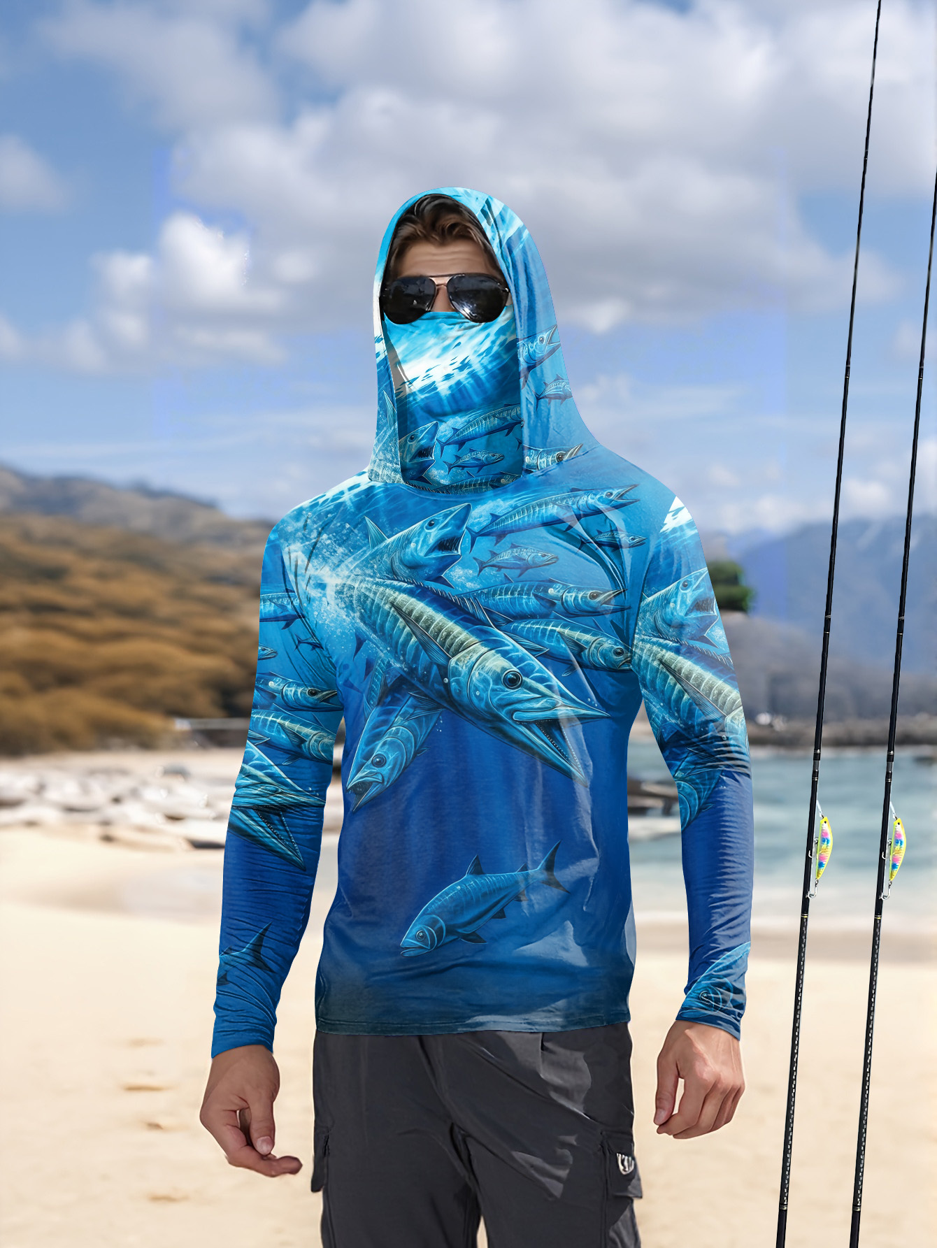 Erkekler Kapüşonlu Balıkçı Göm - Fishing Shirt Uv Protection incelemesi ve fiyatı